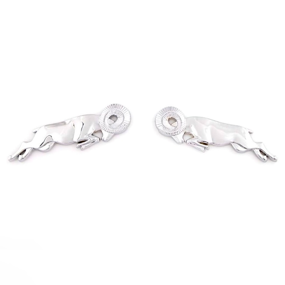 Set of 2 3D Car Emblem for Leaping Ram Body Fender Emblem Premium Car Nameplates